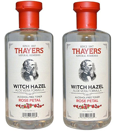 Thayers - Rose Petal Witch Hazel with Aloe Vera Alcohol-Free Toner - 12 Fl Oz -Pack of 2-