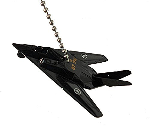 US Military Airplane Fighter Jet air Plane Ceiling Fan Pull Light Chain -Black Stealth Fighter-