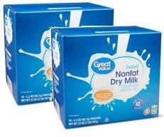 Great Value Nonfat Instant Dry Milk  32 oz -10 count  3.2 oz each- -Pack of 2-