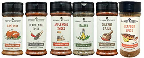 Gourmet Warehouse Spice Collect  Variety Pack - 6 Jars -- No MSG  No HFCS