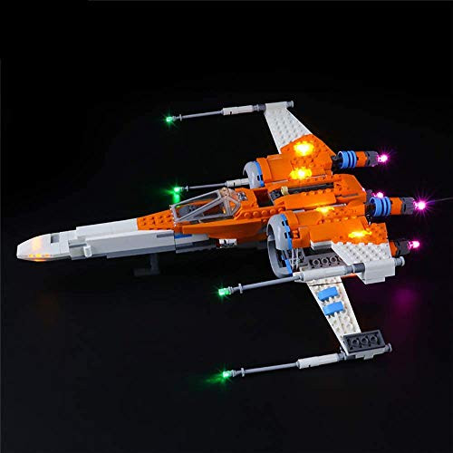 T-Club Led Light Kit for Lego 75273 Star Wars Poe Dameron s X-Wing Fighter Building Blocks -Not Include Lego Model-