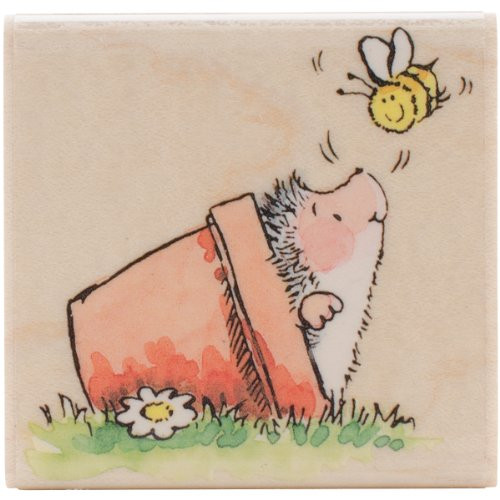 Penny Black Bee Happy Mounted Rubber Stamp  2.25 by 2.25-Inch  Black