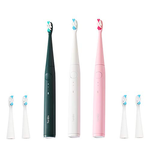 7AM2M Sonic Electric Toothbrush with 4 Brush Heads for Adults and Kids Wireless Fast Charge One for 30 Days 2 Modes with 2 Minutes Build in Smart Timer Waterproof Powerful Electric Toothbrushes 7AM2M Sonic Electric Toothbrush with 4 Brush Heads for Adults and Kids Wireless Fast Charge One for 30 Days 2 Modes with 2 Minutes Build in Smart Timer Waterproof Powerful Electric Toothbrushes