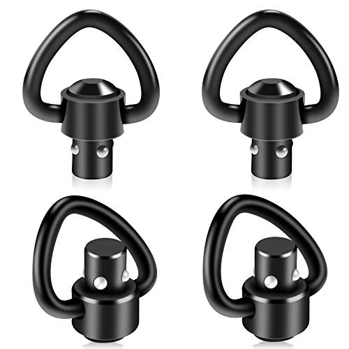 FANGOSS 1 inch QD Sling Swivel  4 PCS Heavy Duty Push Button 1 Inch Triangle Loop QD Quick Detach Release Sling Swivels