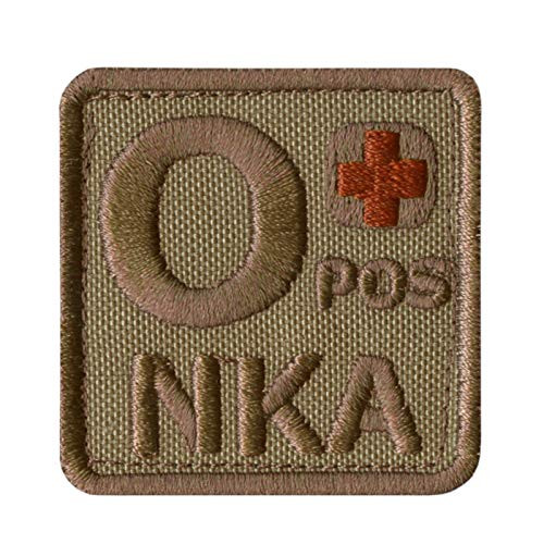 LEGEEON Tan Coyote OPOS O Plus  NKA Blood Type NKDA No Known Drug Allergies Fastener Patch