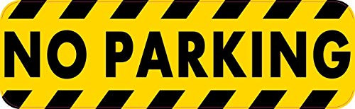 StickerTalk No Parking Vinyl Sticker  10 inches by 3 inches