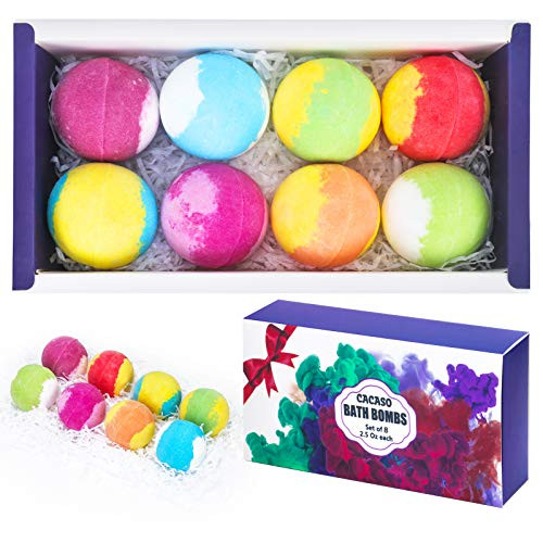 Bath Bombs Handmade Bath Bombs Gift Set 8 Pcs Natural and Organic Bubble Bath Bombs Rich in Essential Natural Essential Oils Shea Butter Moisturize Dry Skin Ideal Gift for Women Kids on Christmas Bath Bombs Handmade Bath Bombs Gift Set 8 Pcs Natural and Organic Bubble Bath Bombs Rich in Essential Natural Essential Oils Shea Butter Moisturize Dry Skin Ideal Gift for Women Kids on Christmas