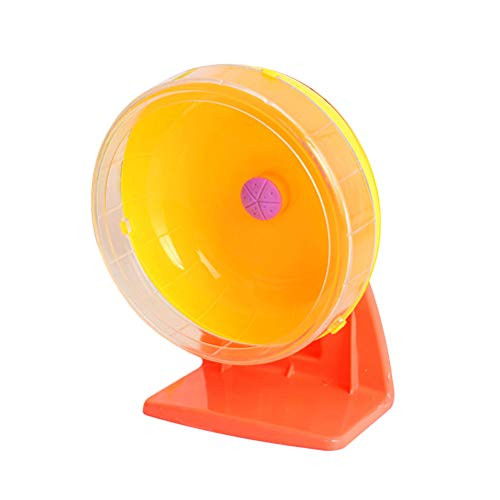POPETPOP Silent Hamster Wheel-Pets Running Sports Exercise Wheel Jogging Wheel Hamster Rat Gerbil Spinner with Holder-Random Color-