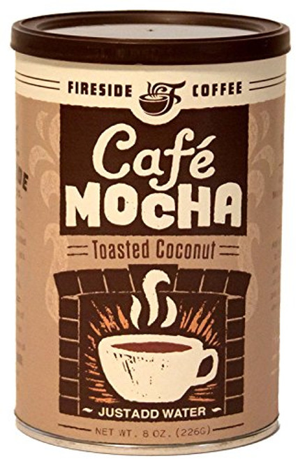 Fireside Coffee Cafe Mocha Instant Flavored Coffee 8 Ounce Canister - Toasted Coconut Fireside Coffee Cafe Mocha Instant Flavored Coffee 8 Ounce Canister - Toasted Coconut