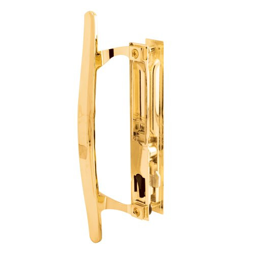 Slide-Co 142256 Sliding Door Handle Set, Keyed, Brass Plated