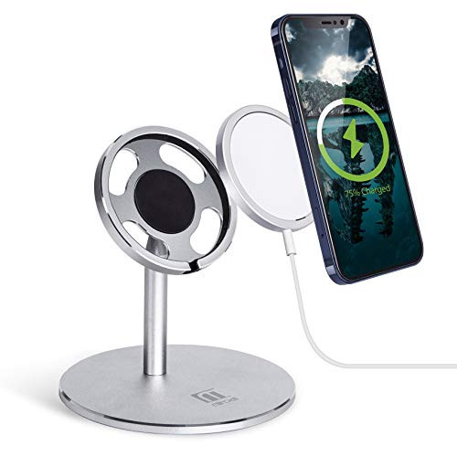 Phone Stand for Magnetic Charger  Magnetic Wireless Charger Stand Holder for iPhone 12 12 Pro 12 Pro Max 12 Mini  Silver