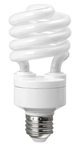 TCP 58018 CFL Spring Lamp - 75 Watt Equivalent -only 18W Used!- Soft White -2700K- TruStart Spiral Light Bulb