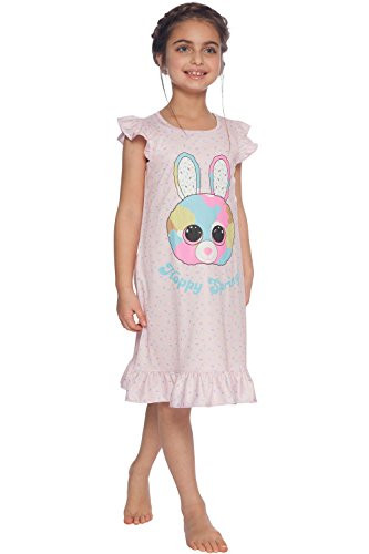 Ty Beanie Boos Girls  Little Beanie Boo Bubby Bunny Ruffle Nightgown  Pink  6 6X