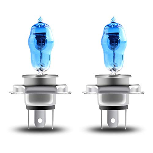 Teguangmei H4 100W Super Bright White Halogen Xenon Light Bulbs 6000K Hi Lo Beam 12V for Car Headlight Fog Light Lamp Bulbs Replacement -2 Pack