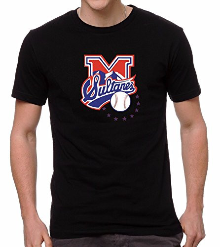 Sultanes de Monterrey Baseball Men s T-Shirt Crew Neck 100 percent  Cotton -Large  Black-