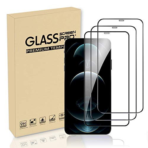 ALINICE Screen Protector Compatible with iPhone 12 Pro Max -3 Pack- Tempered Glass Screen Protector Compatible with iPhone 12 Pro Max 2020-Anti-Scratch--Bubble Free--Case-friendly- 6.7-Inch
