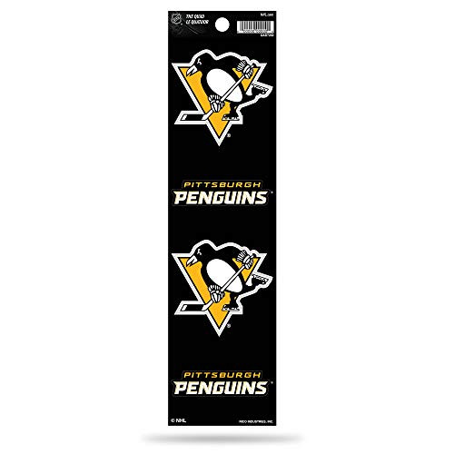 NHL Rico Industries Die Cut 4-Piece The Quad Sticker Sheet Pittsburgh Penguins Team Color 3 x 11.5-inches NHL Rico Industries Die Cut 4-Piece The Quad Sticker Sheet Pittsburgh Penguins Team Color 3 x 11.5-inches