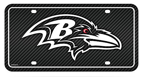 Rico Industries Inc. Baltimore Ravens Metal Tag License Plate Carbon Fiber Design Premium Aluminum Novelty Football Rico Industries Inc. Baltimore Ravens Metal Tag License Plate Carbon Fiber Design Premium Aluminum Novelty Football
