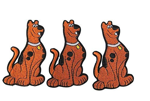 Scooby Doo Series Scooby Sitting Figure Embroidered Patch Set of 3