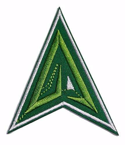 The Green Arrow Archer Arrow 3 1 2 inch Tall Embroidered Iron on Patch