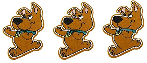 Scrappy Doo Scooby Doo The Dog 3 inch Tall Embroidered Iron on Patch Set of 3