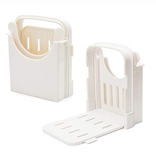 Bread Slicer  Adjustable Sandwich Toast Bagel Loaf Slicer Cutter Mold Customizable to 5 Thickness Bread Cutting Slicing Guide
