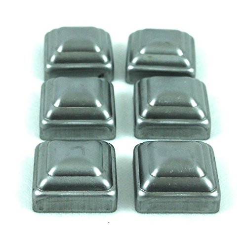 1 inch Pressed Steel Post Caps For Square Steel Posts Gate Frame -Lot of 6 Caps-