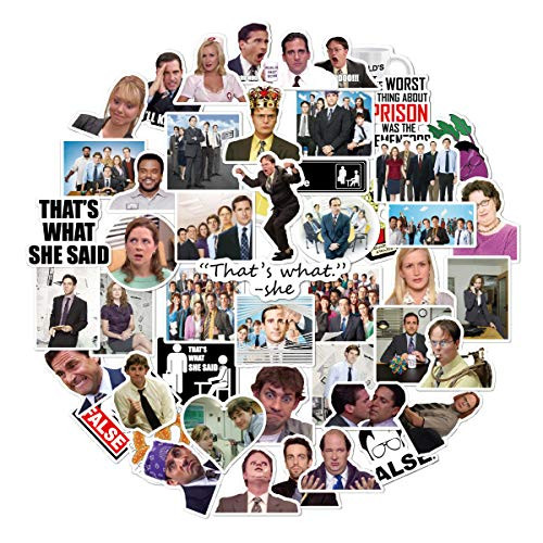 Acekar The Office Sticker Pack of 50 Stickers - The Office Stickers for Laptops  Dunder Mifflin Stickers  The Office Laptop Stickers  Funny Stickers for Laptops  Computers  Hydro Flasks -The Office-