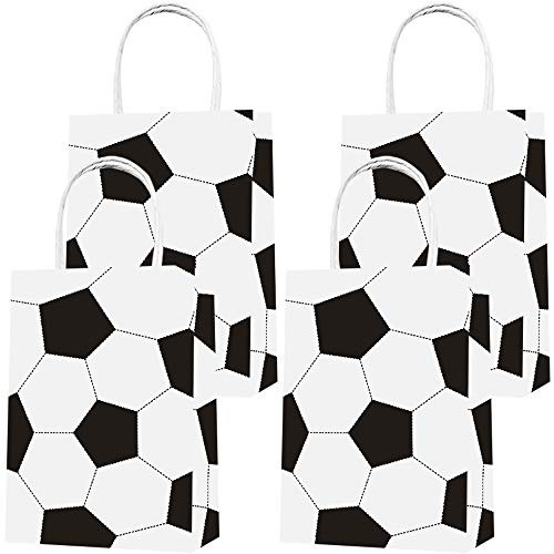 Party Favor Bags 16PCS for Soccer Gift Bags Goodie Bags Soccer Treat Candy Bags for Soccer Themed Kids Adults Birthday Party Supplies Decorations