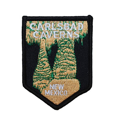 Carlsbad Caverns National Park Patch Travel Badge Embroidered Iron On Applique Carlsbad Caverns National Park Patch Travel Badge Embroidered Iron On Applique