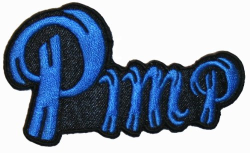 Pimp Name Tag Patch Badge Symbol Ladies Man Sign Embroidered Iron On Applique