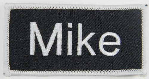 Mike Name Tag Patch Uniform ID Work Shirt Badge Embroidered Iron On Applique