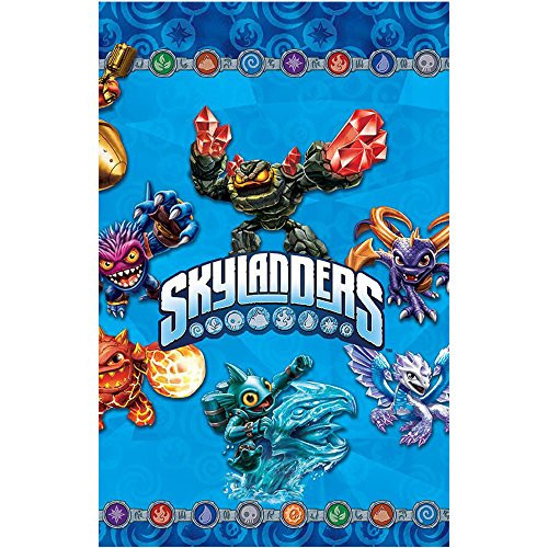 Amscan Swashbuckling Skylanders Birthday Party Plastic Table Cover Tableware Decoration (1 Piece), 54" x 96", Blue