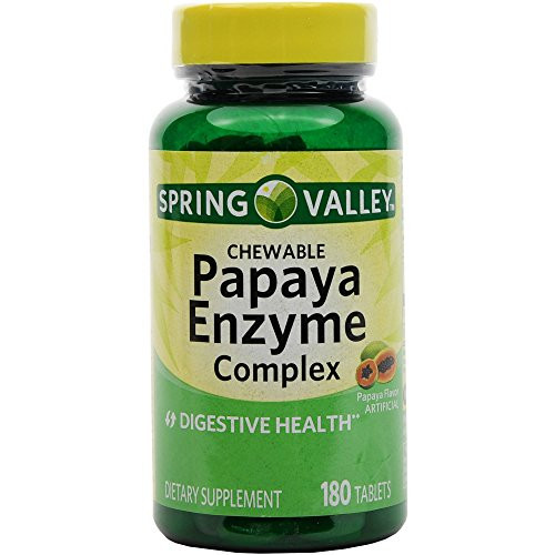 Spring Valley - Papaya Enzyme  180 Chewable Tablets