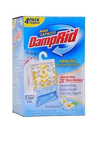 DampRid Hanging Moisture Absorber Fresh Scent - 4 -16 oz 454g- Packs -1  9 IN- by DAMPRID
