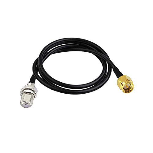 RedYutou RF coaxial Cable SMA to F Adapter SMA Male Plug to F Type Female Connector RG58 Cable Extension 3.3 ?ft? 100cm