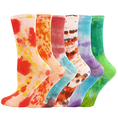 Women s Tie Dye Socks -5 Pairs- Novelty Colorful Funky Crazy Cotton Soft Crew Dress Socks -2- Women s Tie Dye Socks -5 Pairs- Novelty Colorful Funky Crazy Cotton Soft Crew Dress Socks -2-
