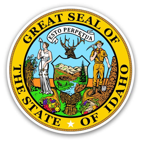 GT Graphics Express Idaho State Seal - 3 inch Vinyl Sticker - for Car Laptop Water Bottle Phone - Waterproof Decal