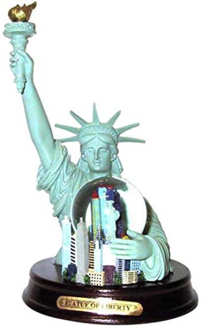 Statue of Liberty Replica Holding New York City Skyline Snowglobe- Ultimate Souvenir Statue of Liberty Replica Holding New York City Skyline Snowglobe- Ultimate Souvenir