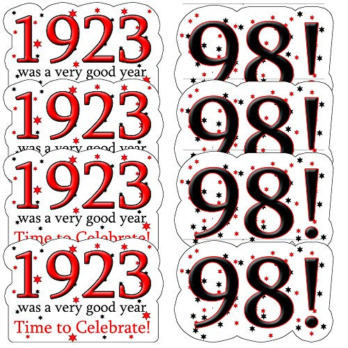 1923 98th Birthday Sticker Seal -24 Pieces- by Partypro