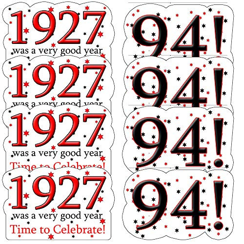 1927 94th Birthday Sticker Seal -24 Pieces- by Partypro