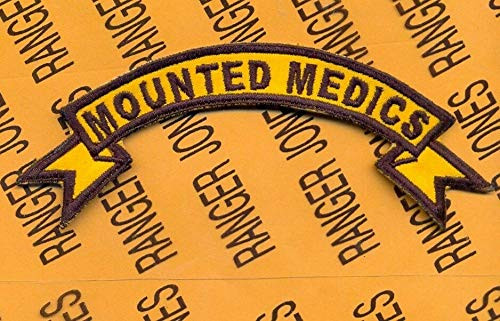 US Army AIR CAV 1st Cavalry Division Mounted Medics 4.5 inch Scroll tab Patch c e