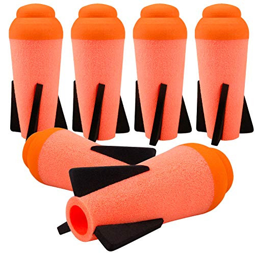 Ruibytree Mega Missile Refill for Nerf N-Strike Elite Series  6Packs  Compatible Darts Mega Missile Refill Bullets Foam Rockets for Nerf Party