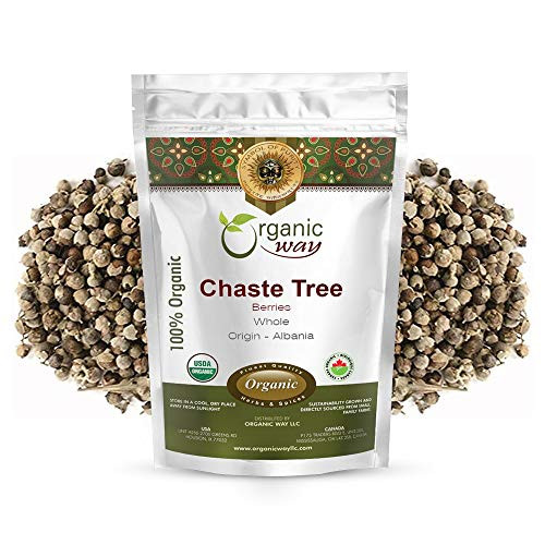 Organic Way Chaste Tree Berries Whole -Chasteberries- - European Wild-Harvest - Organic and Kosher Certified - Raw Vegan Non GMO and Gluten Free - USDA Certified - Origin - Albania -1 2LBS 8Oz- Organic Way Chaste Tree Berries Whole -Chasteberries- - European Wild-Harvest - Organic and Kosher Certified - Raw Vegan Non GMO and Gluten Free - USDA Certified - Origin - Albania -1 2LBS 8Oz-