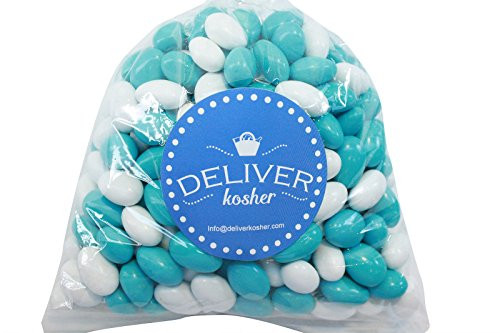 Deliver Kosher Bulk Candy - Light Blue and White Chocolate Almonds - 1lb Bag Deliver Kosher Bulk Candy - Light Blue and White Chocolate Almonds - 1lb Bag