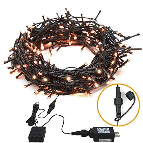 Dooit Christmas String Lights 82Ft 200 LEDs with UL Certified End-to-End Expandable Plug  8 Modes Waterproof Outdoor Indoor Fairy String Lights for Party  Christmas Tree  Holiday Decoration?Orange?