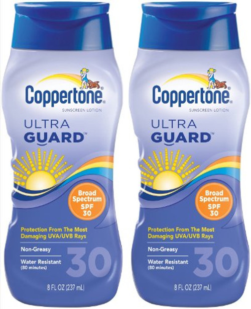 Coppertone ultraGUARD Lotion SPF 30 Sunscreen-8 oz  2 pack