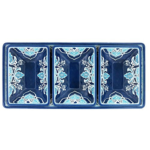 Le Cadeaux Havana 4 Piece Dip or Appetizer Set, Blue