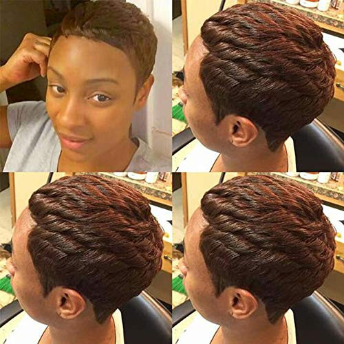 VRVOGUE Short Human Hair Pixie Wigs Pixie Cut Short Black Wavy Wigs Layered Short Human Hair Wigs for Black Women -Pixie Cut Wigs 2 - VRVOGUE Short Human Hair Pixie Wigs Pixie Cut Short Black Wavy Wigs Layered Short Human Hair Wigs for Black Women -Pixie Cut Wigs 2 -
