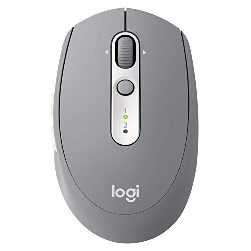 Logitech M585 Multi-Device Wireless Mouse  Control and Move Text/Images/Files Between 2 Windows and Apple Mac Computers and laptops with Bluetooth or USB, 2 Year Battery Life, Gray